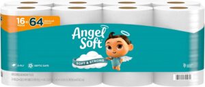 Angel Soft Toilet Paper, 16 Mega Rolls – $6.04