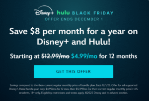 Disney+ & Hulu Black Friday Bundle Deal — Even Better With Amex Platinum