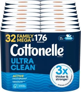 HOT! Cottonelle Ultra Clean Toilet Paper (32 Family Mega Rolls) – $19.13