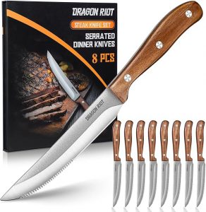 Set of 8, Ultra Sharp Steak Knife Set with Gift Box – $10.99