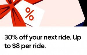 Uber Promo: Score 30% Off Your Next Ride (Up to $8)
