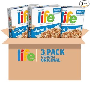 3 Pack of Quaker Life Breakfast Cereal, Original, 13oz Boxes – $6.35