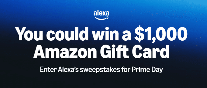 Amazon gift card sweepstakes | Alexa